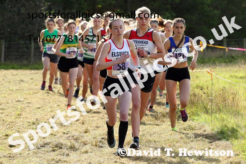 Womens under-17s and under-20s 2021 North Eastern Harrier League, Druridge Bay. Photo: David T. Hewitson/Sports for All Pics
